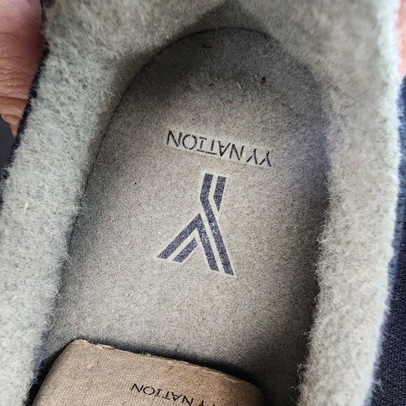 YY Nation Shoes Mens Size 10 Nimbo Bamboo Black Bamboo Slip On Sneakers *NWT* - Picture 13 of 14